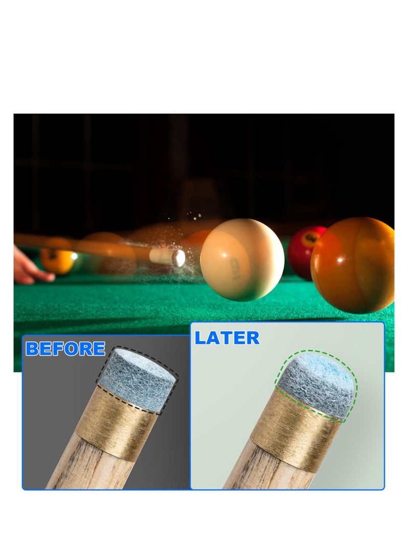 5-in-1 Cue Tip Shaper and Trimmer Tool for Snooker and Pool Cues, Durable Plastic and Stainless Steel Construction, Essential Accessory for Quick Repairs and Maintenance of Pool Table Games.