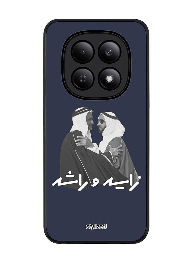 For Xiaomi Redmi Note 15 4G Case,Slim fit Camera Protection, Shockproof Thin Phone cover  - Sheikh Zayed And Sheikh Rashid Dark Blue
