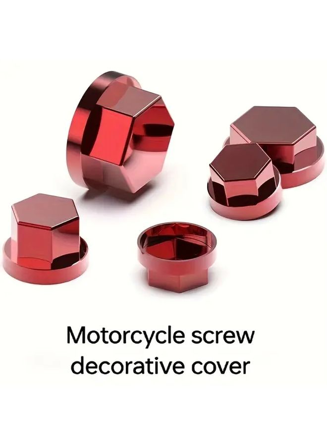 Universal Motorcycle Modification Parts 30pcs Silvery Hexagonal Cap Engine Nut Accessories - Image 5