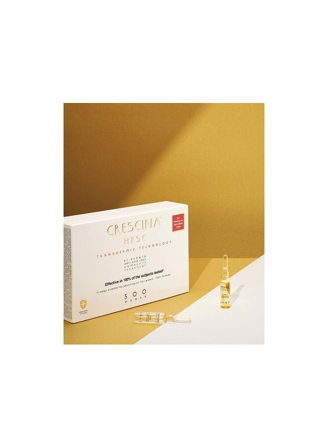 Crescina Transdermic Hfsc Complete Treatment Vials for Women 500(intermediate stage)10+10units - Image 2