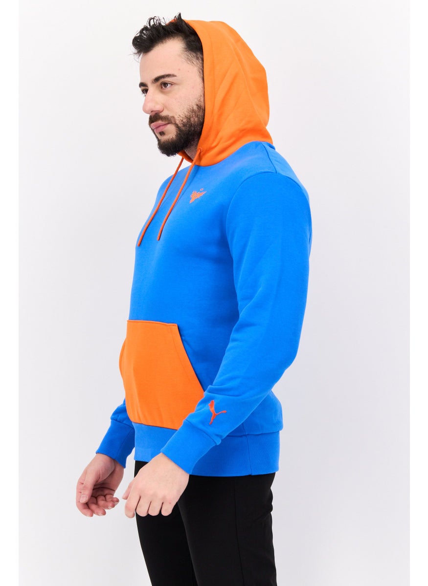 PUMA Men Sportswear Fit Brand Logo Training Hoodies, Blue  - Image 2