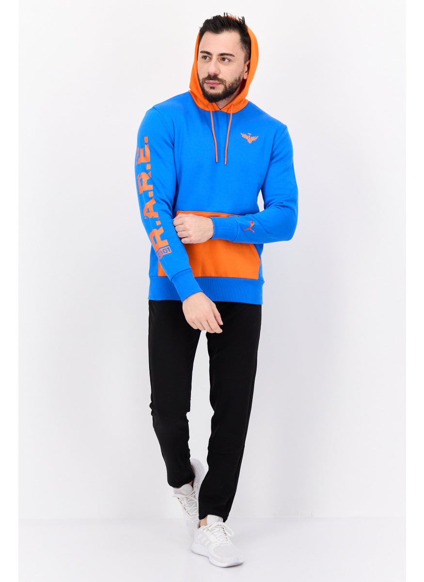 PUMA Men Sportswear Fit Brand Logo Training Hoodies, Blue  - Image 4