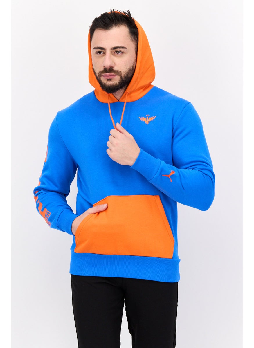 PUMA Men Sportswear Fit Brand Logo Training Hoodies, Blue  - Image 1