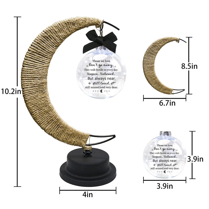 cocomong Sympathy Gift Memorial Gifts Moon Lamp for Loss of Mother Father, Bereavement Condolence Remembrance in Memory of Loved One Gifts for Loss Loved Ones - Image 3