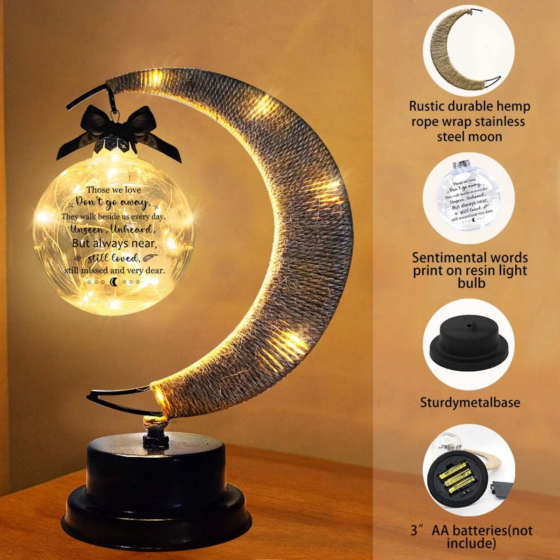 cocomong Sympathy Gift Memorial Gifts Moon Lamp for Loss of Mother Father, Bereavement Condolence Remembrance in Memory of Loved One Gifts for Loss Loved Ones - Image 4