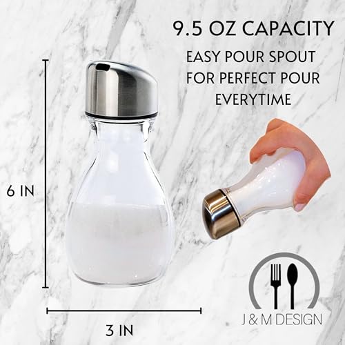 J&M DESIGN Sugar Dispenser with Pour Spout, Coffee Bar Accessories for Coffee, Tea and Baking - 9.5oz Container - Image 3