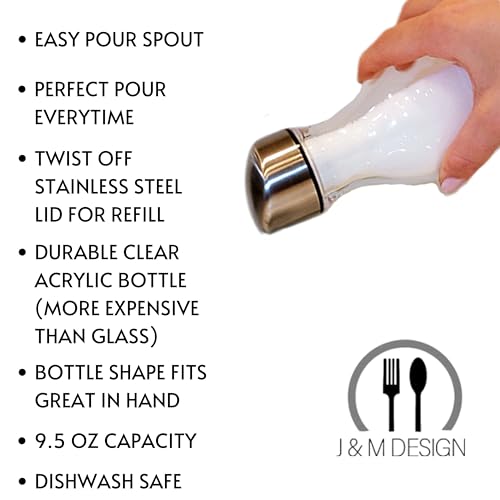 J&M DESIGN Sugar Dispenser with Pour Spout, Coffee Bar Accessories for Coffee, Tea and Baking - 9.5oz Container - Image 2