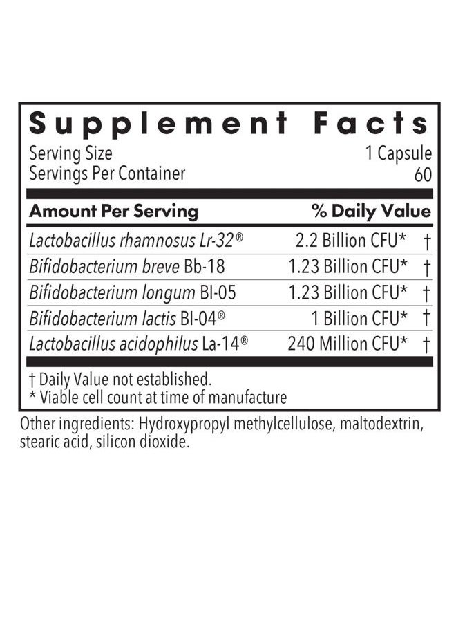Allergy Research Group - BifidoBiotics - Probiotics for Men & Women, for Digestive Health, Bifidobacterium, Lactobif, Vegetarian Capsules - 60 Count - Image 1