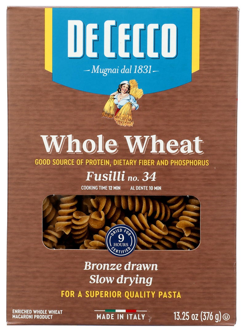 De Cecco Pasta Fusilli Whole Wheat 1325 oz - Image 3