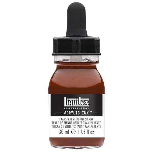 Liquitex Professional Acrylic Ink, 1-oz (30ml) Jar, Transparent Burnt Sienna - Image 1