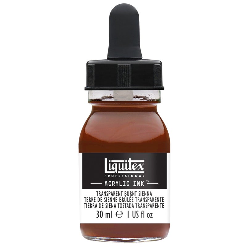 Liquitex Professional Acrylic Ink, 1-oz (30ml) Jar, Transparent Burnt Sienna - Image 4