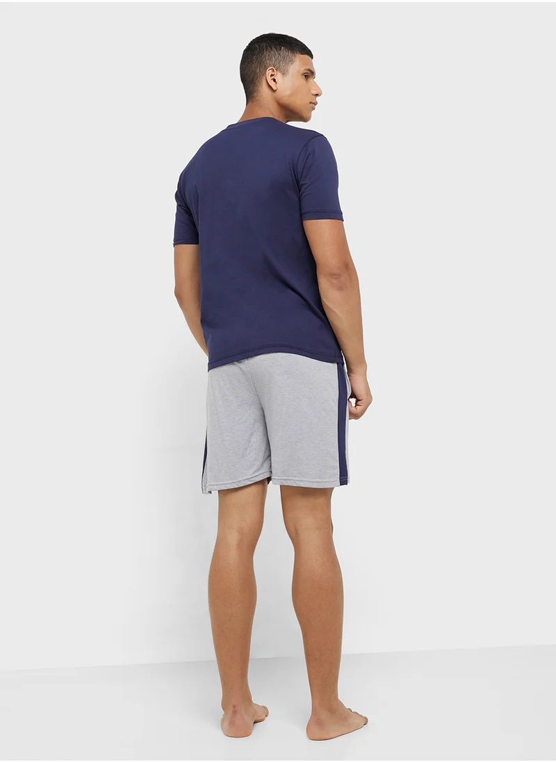 سفنتي فايف Nightwear T-Shirt & Shorts Set