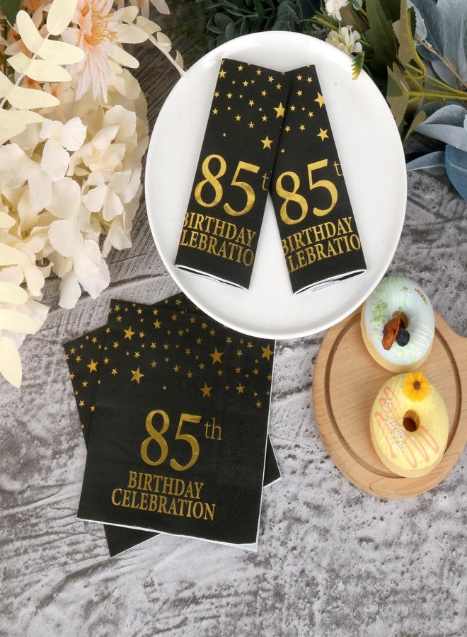 Pandecor Birthday Party Plates and Napkins Party Supplies,Disposable Birthday Party Decorations Set Serve up to 20 Guests (85 years old) - Image 5