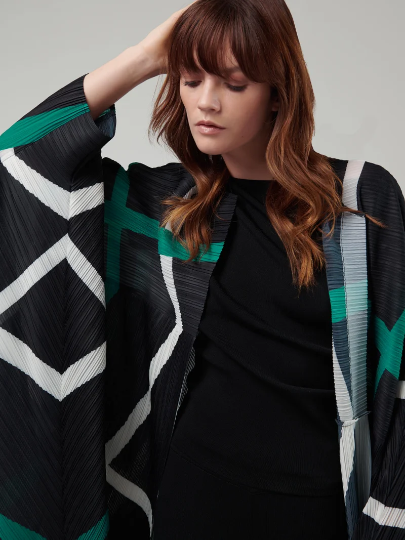 leem Geometric Printed Abaya