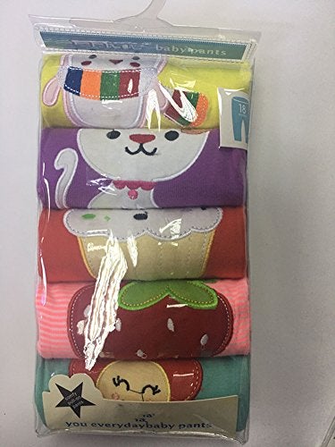 Monvecle Unisex Baby Multi Pieces Newborn to Toddler Cotton Long Pants Shorts Gift Sets (US, Age, 6 Months, 5pcs Random Color -Girl Pants) - Image 5