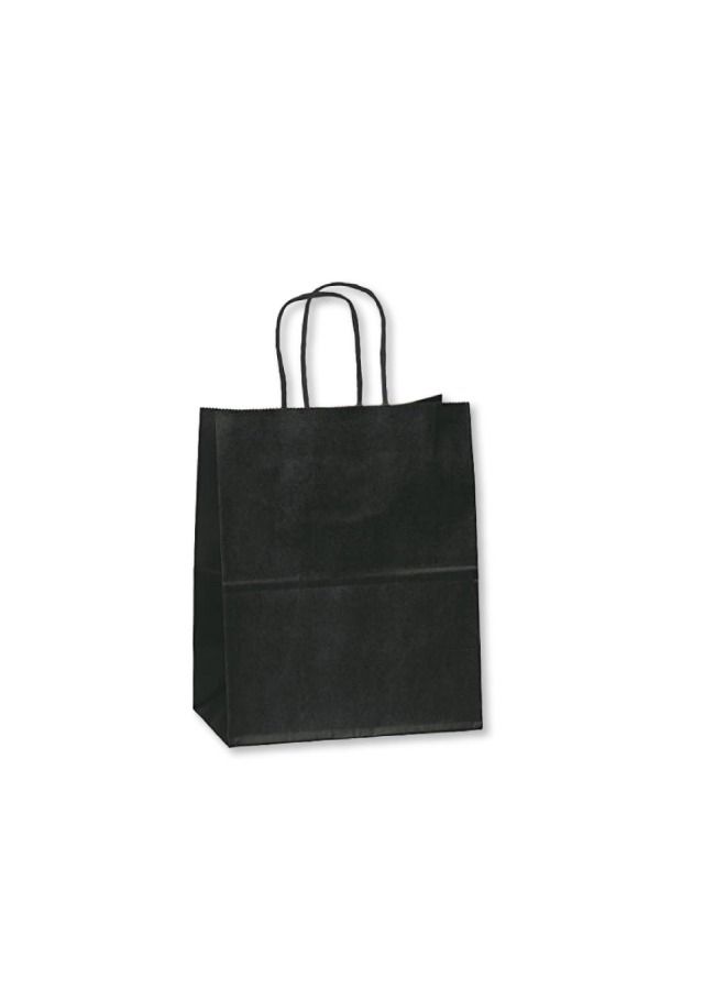 SNH Packing Kraft Paper Bag Black 24x28x12cm Twisted Handle Paper Party Bags Hen Party Bags Kraft Paper Bag Bride Birthday Gift Bag Wedding Celebrations Bags for Party Favour - 50 Pieces.  - Image 2