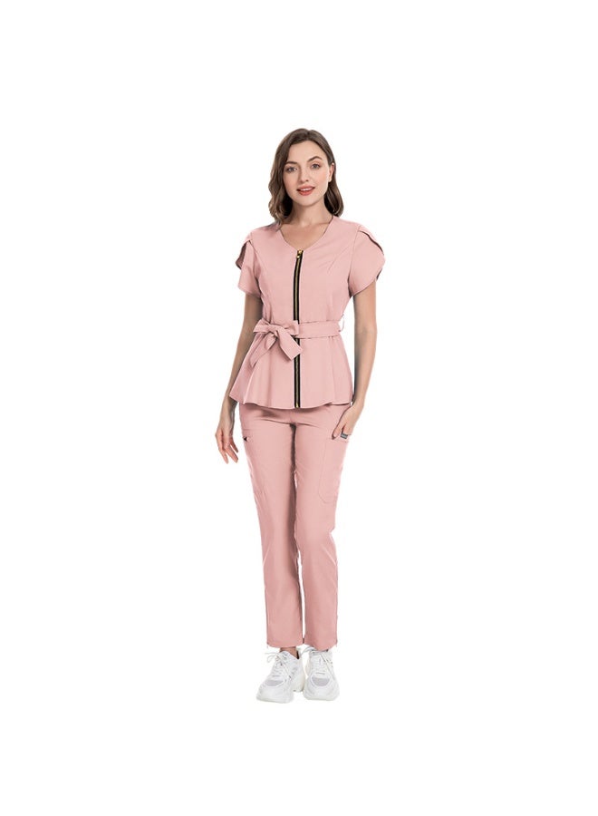 NIBEMINENT Slim Fit Beauty Salon Workwear Medical Scrubs Uniform Women Scrub Set Nursing Accessories Hospital Dental Clinic Surgery Uniform - Image 1