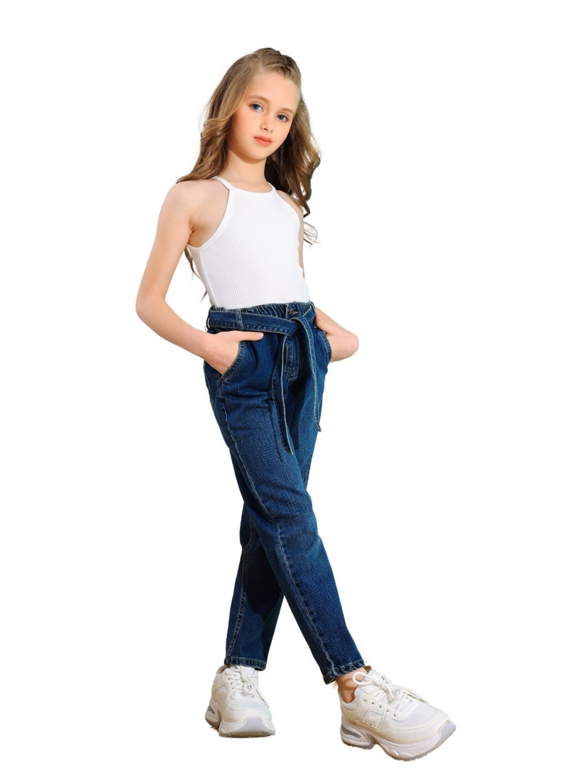 JBS DENIM Girls' navy blue slouchy jeans - Image 3