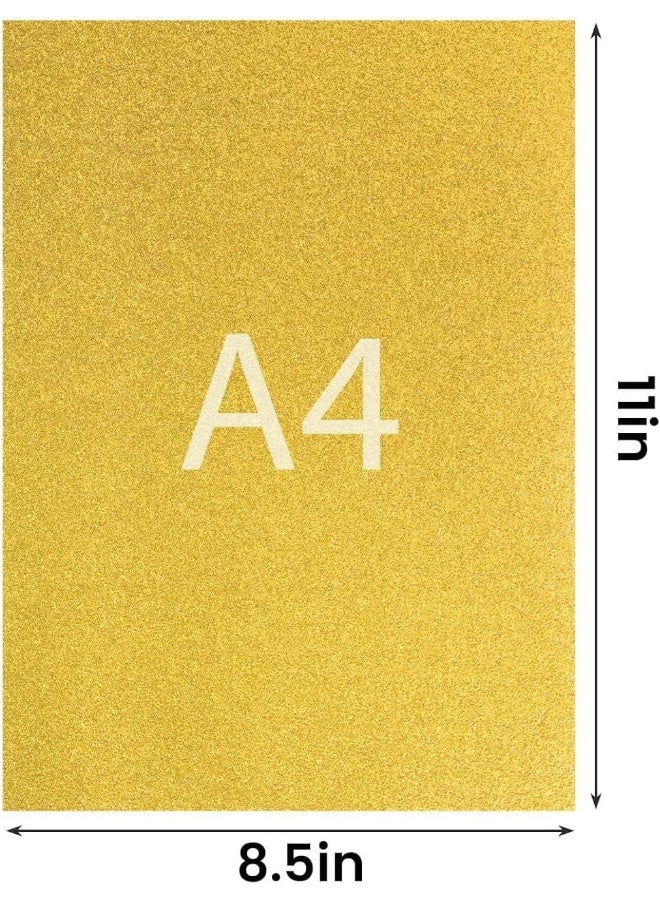 MOMENT 10 Sheets Glitter Cardstock Paper, 10 Colors Premium Glitter Paper For Crafts, 250Gsm Sparkly Card Stock Paper For Card Making, Scrapbooking, Diy Projects, 8.5 X 11 Inches - Image 2