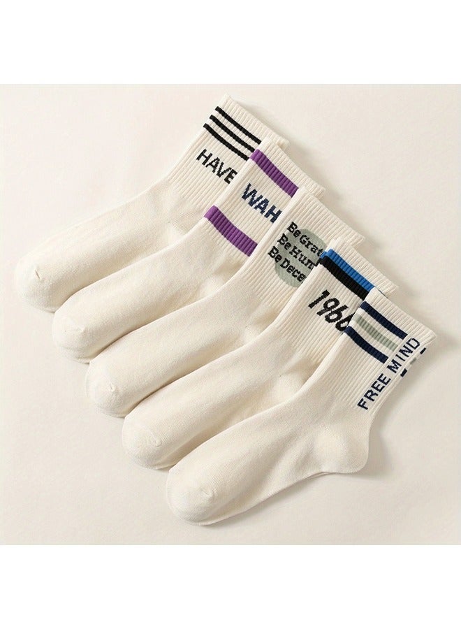 شيبشيب جوارب مرحة وفريدة للنساء، جوارب طاقم مخططة بطراز قديم، جوارب رياضية للساق، جوارب قطنية عادية للنساء - Image 1