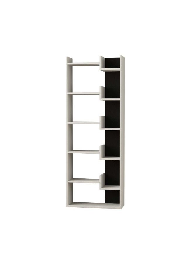 Mourah Oppa Bookcase - White/Dark Grey - 2 Years Warranty - pzsku/ZC5DBFFAF869C346F88BFZ/45/_/1646394128/c6dfd78f-56a6-42eb-a4dd-b5b9e48d82a6