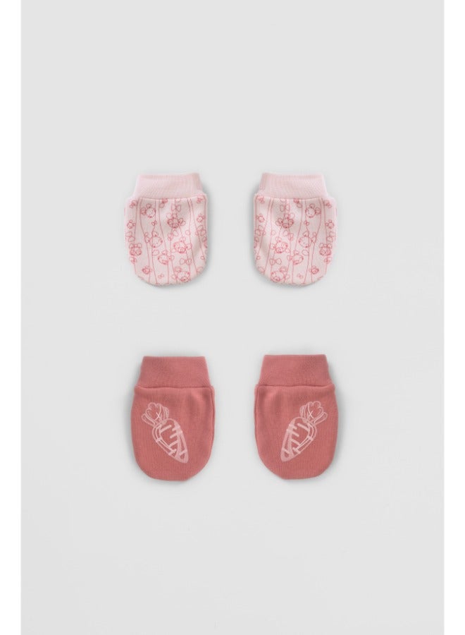 Junior Baby Girls Printed Mittens P/2 - Image 1