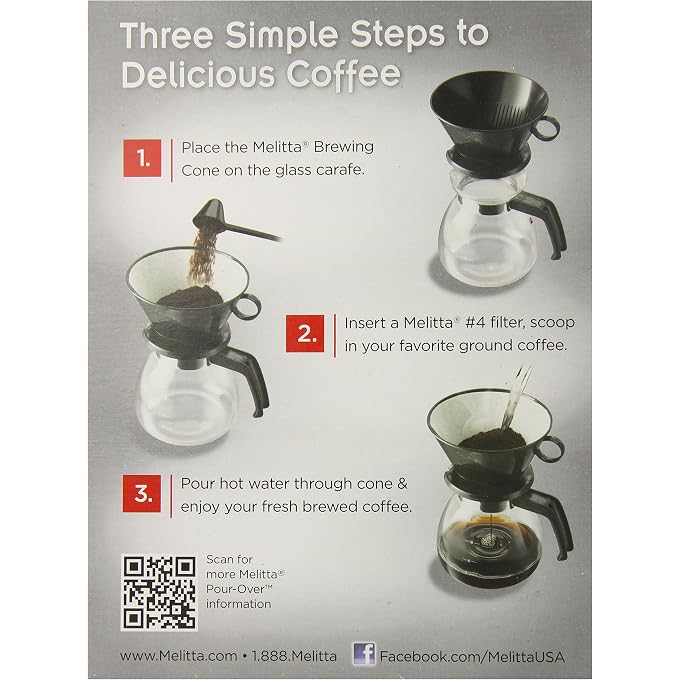 Melitta 36 oz. Pour Over Coffee Brewer, Black - Image 2