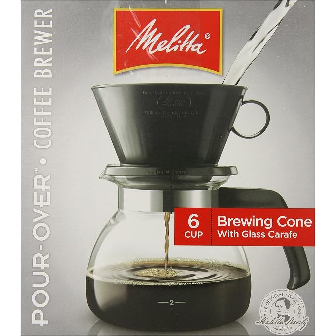 Melitta 36 oz. Pour Over Coffee Brewer, Black - Image 1
