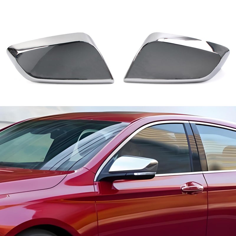 غطاء مرآة جانبية كروم AUCERAMIC مناسب لسيارة شيفروليه إمبالا 2014-2020، غلاف خارجي، 2 قطعة لاصقة
