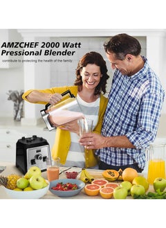 amzchef Professional Blender 2000W, Multifunction Blender for Smoothies with 4 Preset Programs and 8 Adjustable Speeds, 25000RPM, BPA Free, 2 Liter  - Image 5