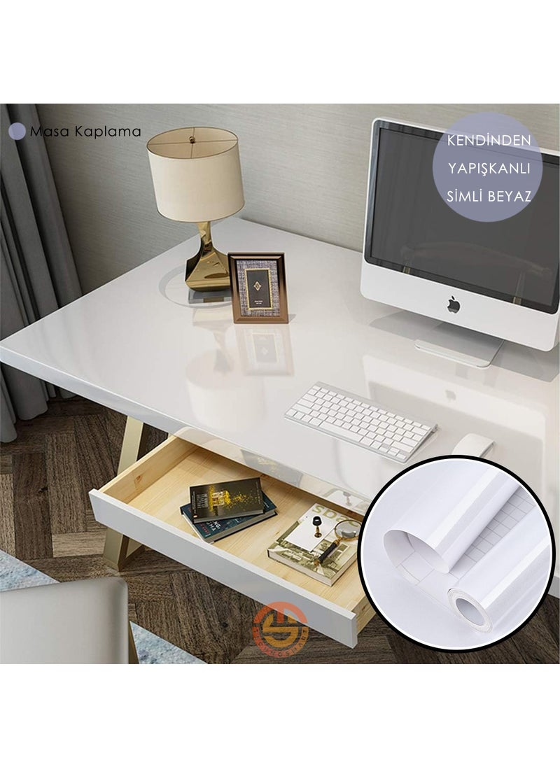 Technosmart 60CM×100CM Self Adhesive Glitter Black Wallpaper Kitchen Cabinet Table Covering  - Image 3