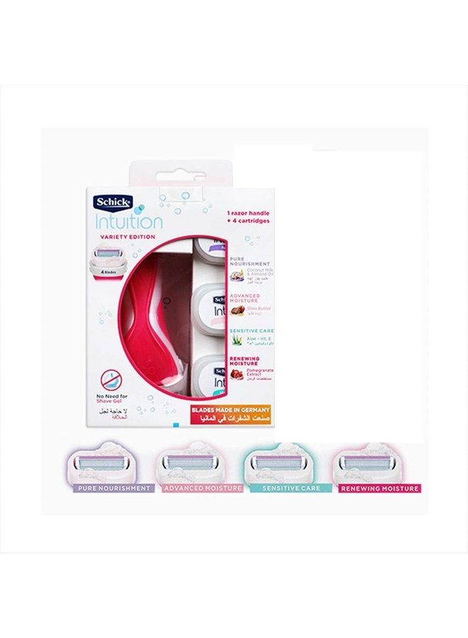 Intuition Schick intuition Variety Edition 1 Razor Handle +4 Cartridges - Image 4