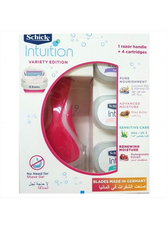 Intuition Schick intuition Variety Edition 1 Razor Handle +4 Cartridges - Image 2