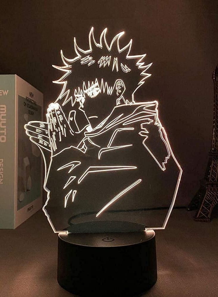 althiqahkey 3D Anime led Night Light lamp Anime 16 Colors Remote Best Birthday New Year Anime Gifts Dynamic Light Megumi Fushiguro Light Jujutsu Kaisen Led Night Light Lighting - Image 2