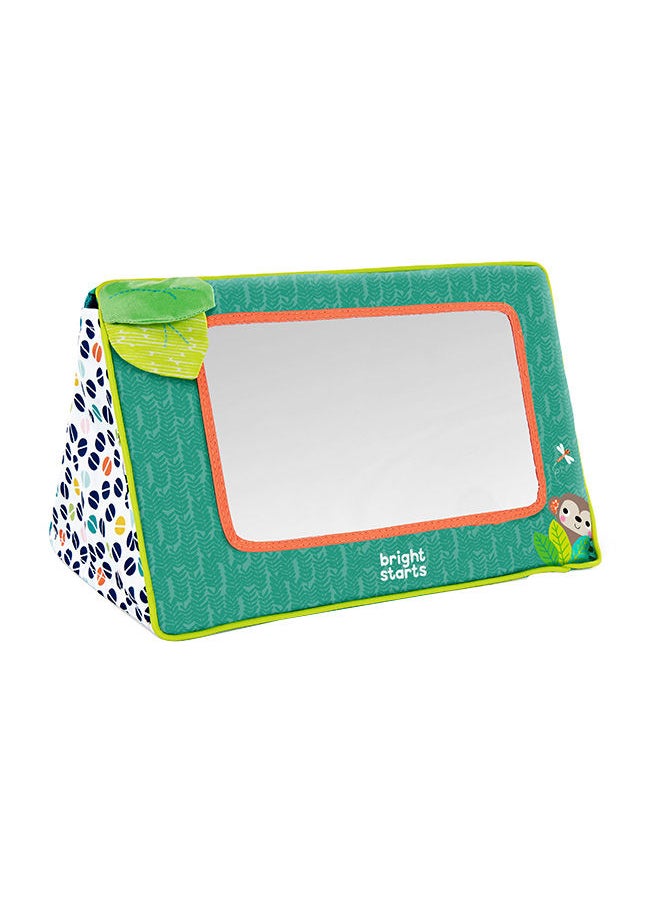 Bright Starts - Sit & See Safari Floor Mirror, Tummy Time & Play Mirror, Easy storage and travels, Ages 0 Months+ - Image 1