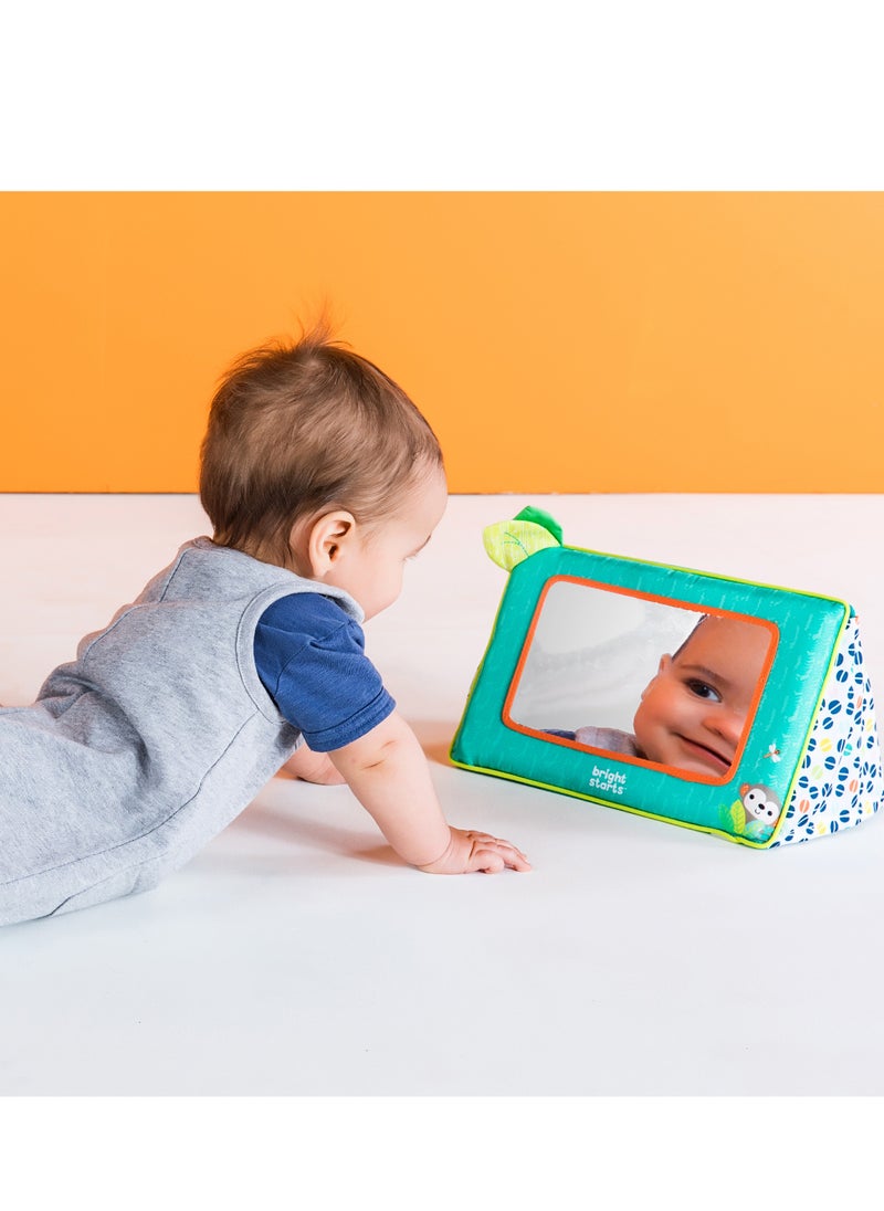 Bright Starts - Sit & See Safari Floor Mirror, Tummy Time & Play Mirror, Easy storage and travels, Ages 0 Months+ - Image 1