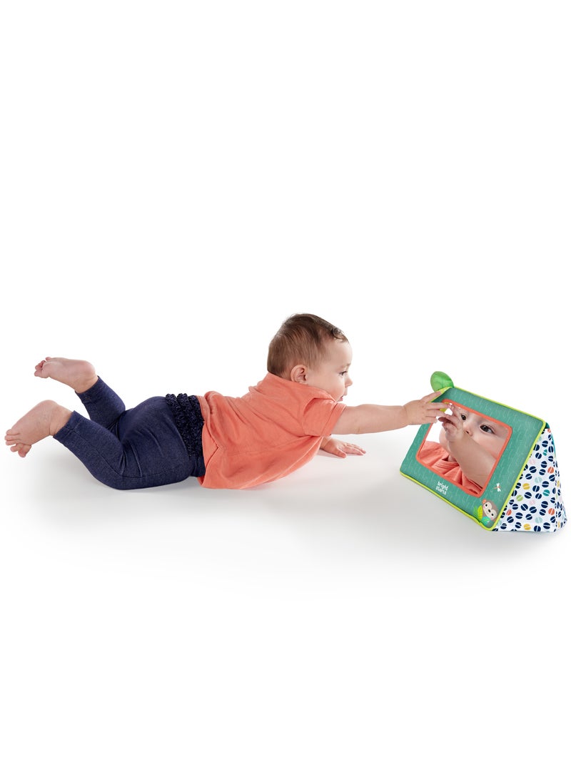 Bright Starts - Sit & See Safari Floor Mirror, Tummy Time & Play Mirror, Easy storage and travels, Ages 0 Months+ - Image 1