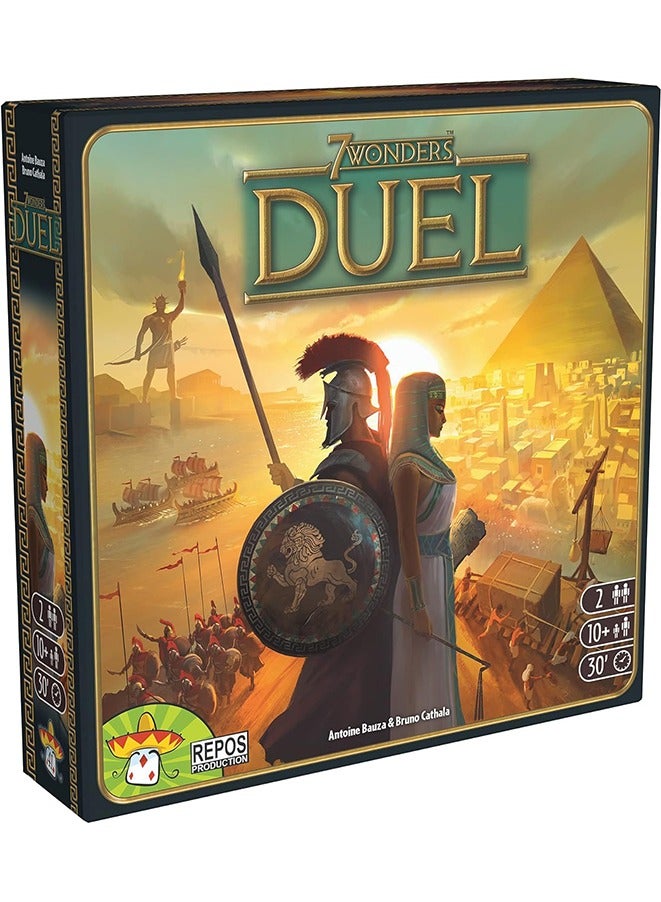 Asmodee 7 Wonders Duel Board Game BASE GAME - Intense Two-Player Battles in the Ancient World, Strategy Game for Kids and Adults, Ages 10+, 2 Players, 30 Minute Playtime - Image 1