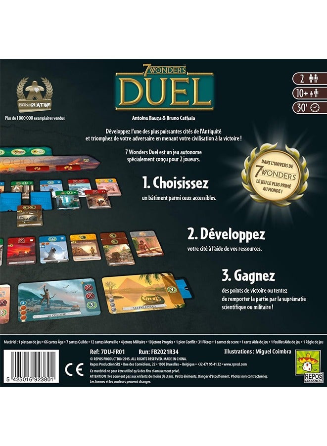 Asmodee 7 Wonders Duel Board Game BASE GAME - Intense Two-Player Battles in the Ancient World, Strategy Game for Kids and Adults, Ages 10+, 2 Players, 30 Minute Playtime - Image 2