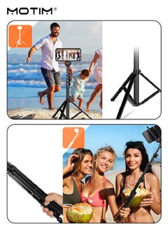 63''/160cm Phone Selfie Stick Tripod with Remote, Extendable Phone Camera/Tripod for Cell Phone and Go Pro, All in One Tripod/Stabilizer  Compatible with iPhone, Android Phone, Cameras - pzsku/ZC5DC91251EB954516758Z/45/_/1723885185/23d21a26-b3ed-49cb-82b7-19dc7a043e3a