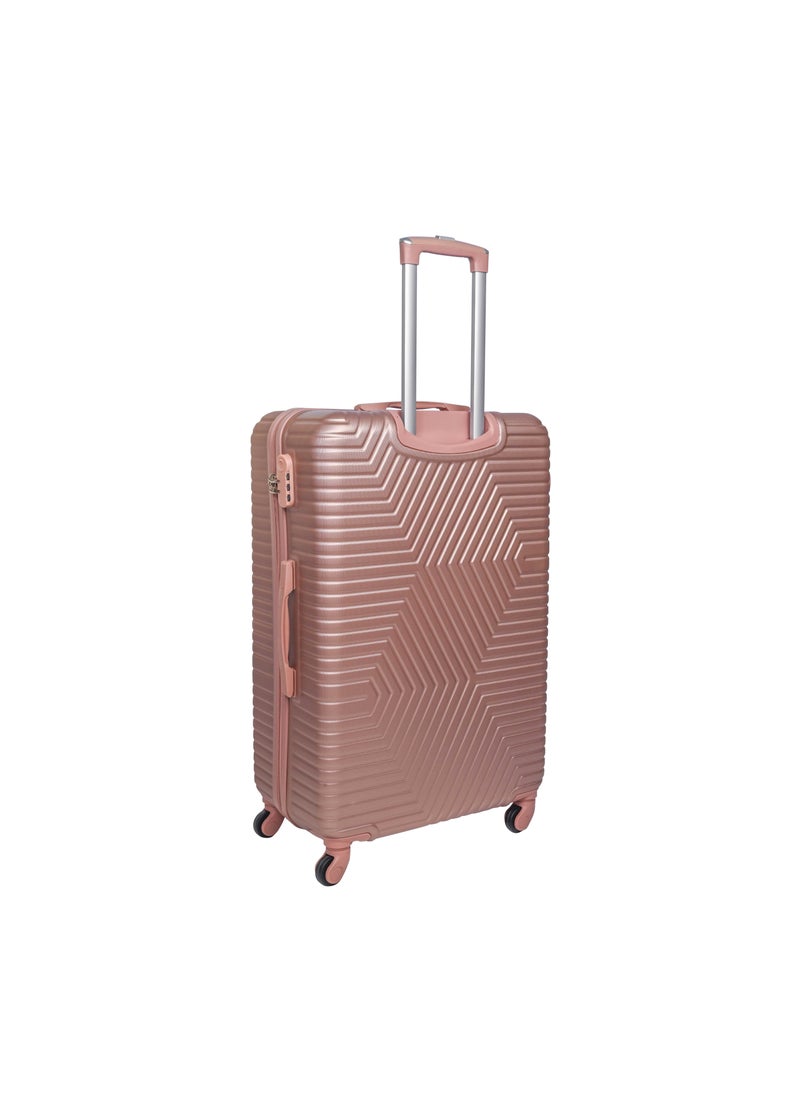 TRAVEL WAY - TravelWay Lightweight Checked Suitcase Luggage Trolley - Hardshell Suitcase for 30kg Spinner Luggage for Travel | ABS Material with 4 Spinner Wheels (Rose Gold, 28 Inches (71 cm)) - Image 1