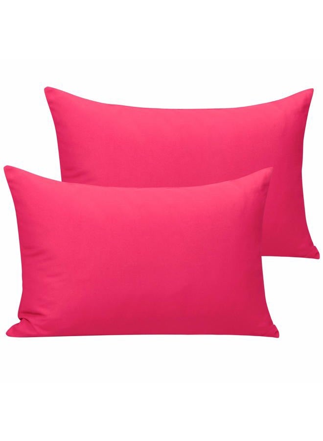 NTBAY Microfiber Toddler Pillowcases with Envelope Closure, 2 Pack 100% Brushed Microfiber Super Soft Travel Kids Nursery Pillow Cases, 14"x20" Fits Pillows Sized 12"x16" 13"x18" 14"x19", Magenta - Image 1