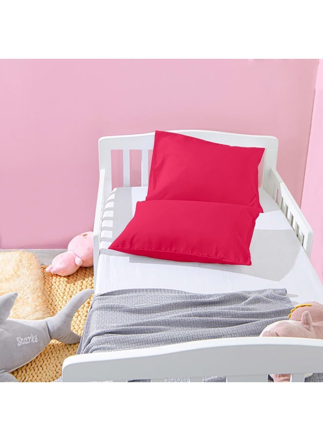 NTBAY Microfiber Toddler Pillowcases with Envelope Closure, 2 Pack 100% Brushed Microfiber Super Soft Travel Kids Nursery Pillow Cases, 14"x20" Fits Pillows Sized 12"x16" 13"x18" 14"x19", Magenta - Image 4