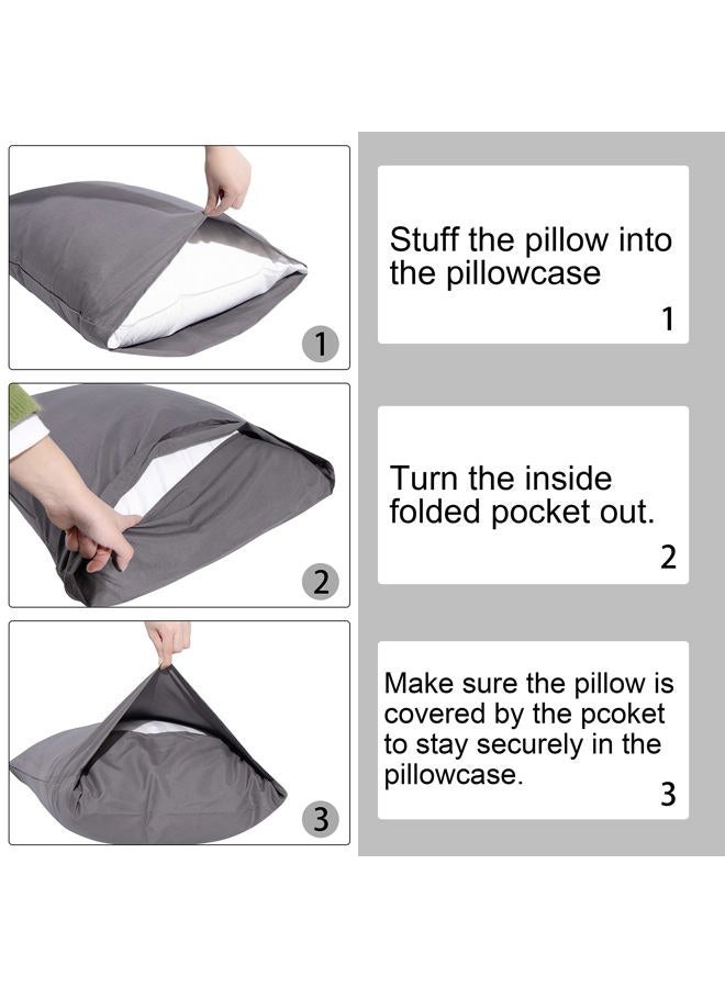 NTBAY Microfiber Toddler Pillowcases with Envelope Closure, 2 Pack 100% Brushed Microfiber Super Soft Travel Kids Nursery Pillow Cases, 14"x20" Fits Pillows Sized 12"x16" 13"x18" 14"x19", Magenta - Image 5