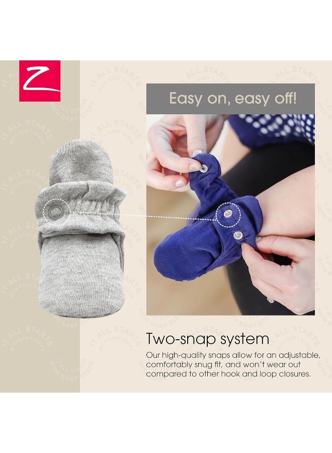 Zutano Zutano unisex-baby Organic Cotton Booties Classic  - Image 3