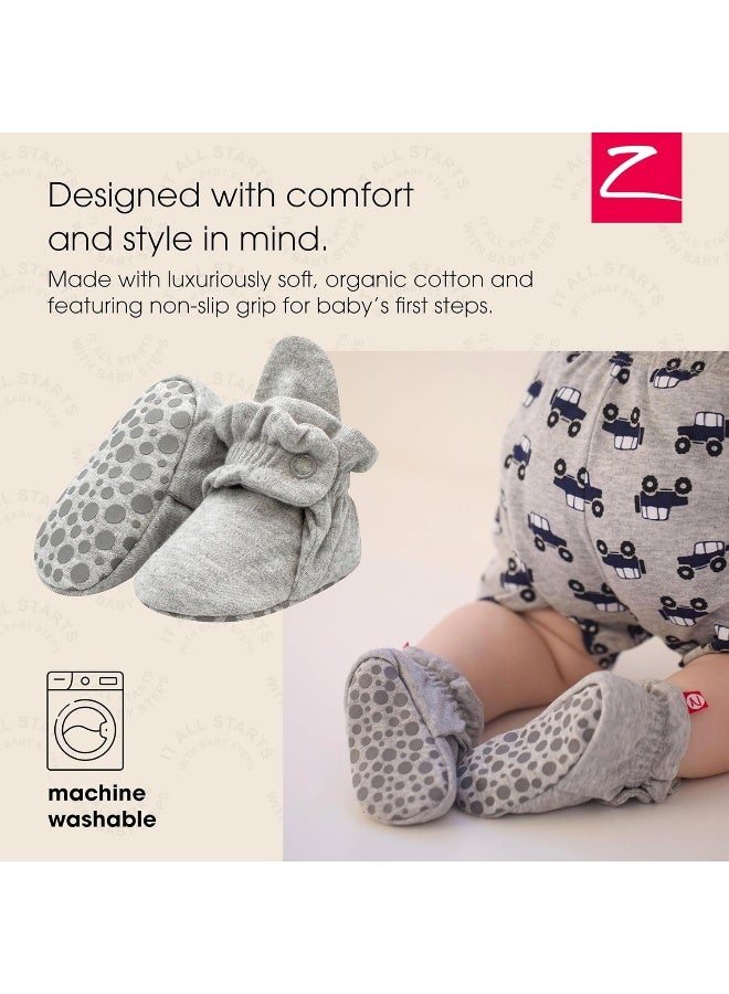 Zutano Zutano unisex-baby Organic Cotton Booties Classic  - Image 2