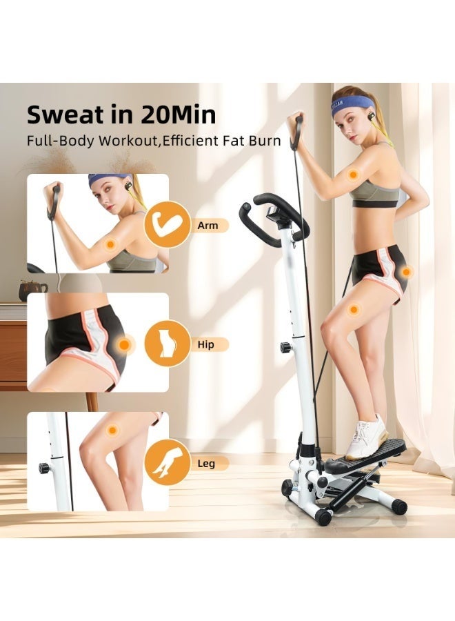 والالا جهاز ستيبر مع أشرطة مقاومة، سعة وزن قصوى 300 رطل، جهاز ستيبر ملتوي لتمرين الجسم بالكامل، ارتفاع قابل للتعديل للرجال والنساء - Image 4