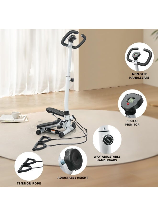 والالا جهاز ستيبر مع أشرطة مقاومة، سعة وزن قصوى 300 رطل، جهاز ستيبر ملتوي لتمرين الجسم بالكامل، ارتفاع قابل للتعديل للرجال والنساء - Image 2