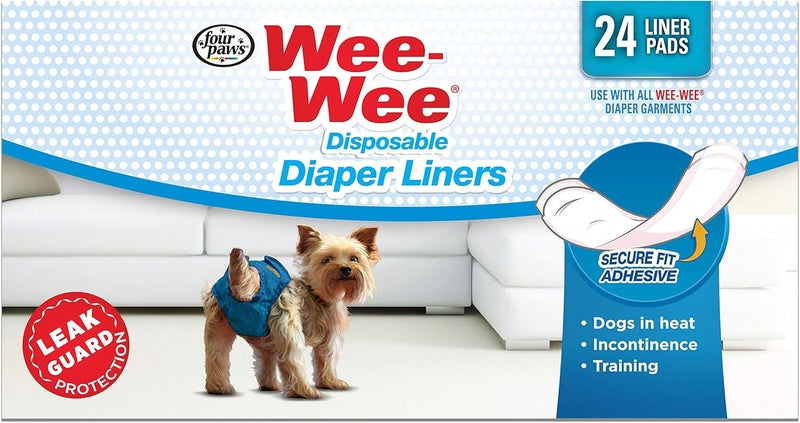 Four Paws Wee-Wee Disposable Dog Diaper Liners - 24 Count - Image 1