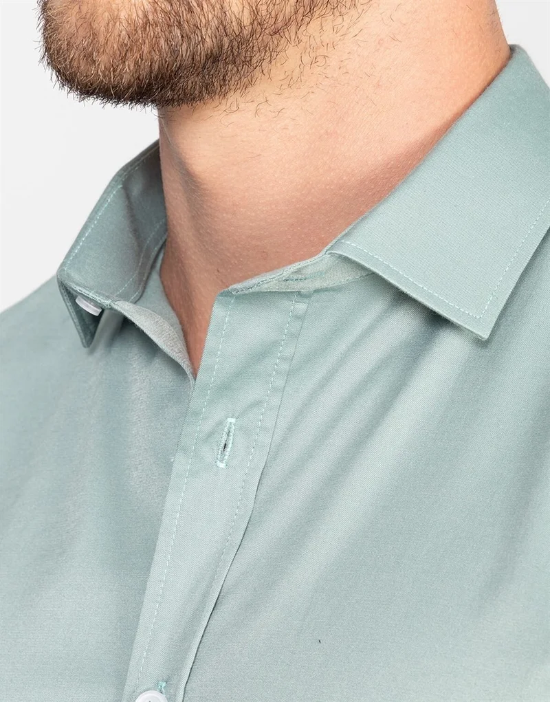 تودورس Slim Fit Lycra Plain Satin Men's Shirt
